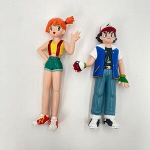 Pokemon Ash Ketchum And Misty‎ Vintage 5" Action Figures 1998 TOMY
